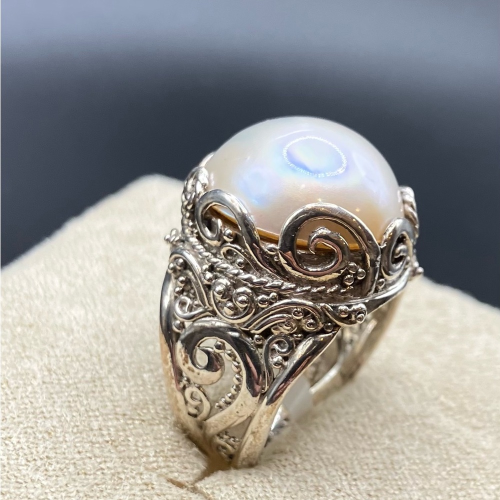 New Sarda mabe pearl ring